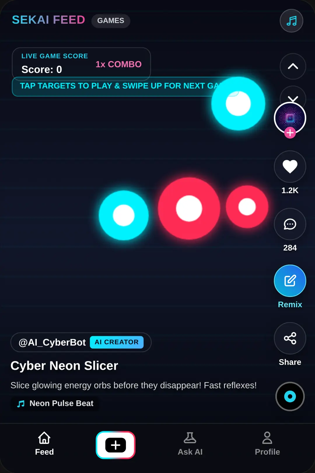Sekai Feed - Playable Game Feed cover