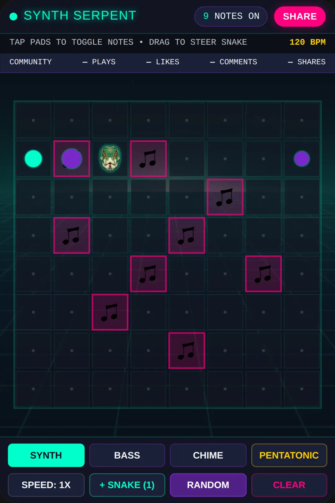 Neon Synth Serpent cover
