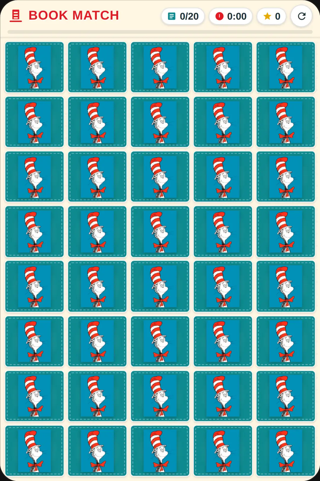 Dr. Seuss Book Match cover