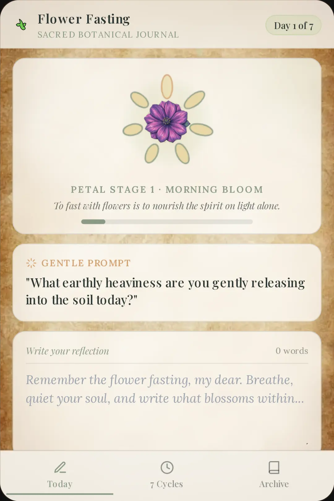 Flower Fasting — Botanical Journal cover