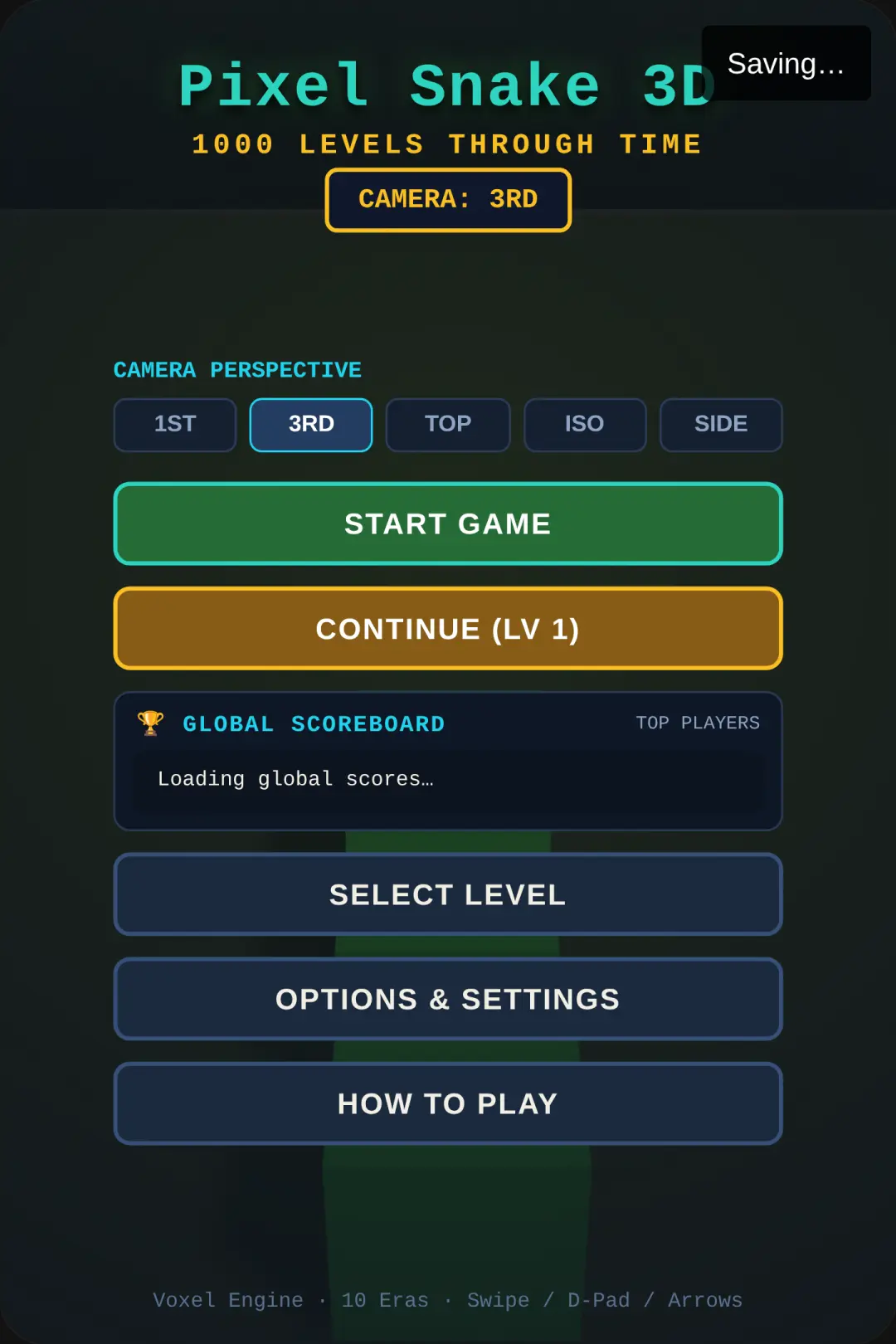 Pixel Snake 3D — 1000 Levels Through Time cover