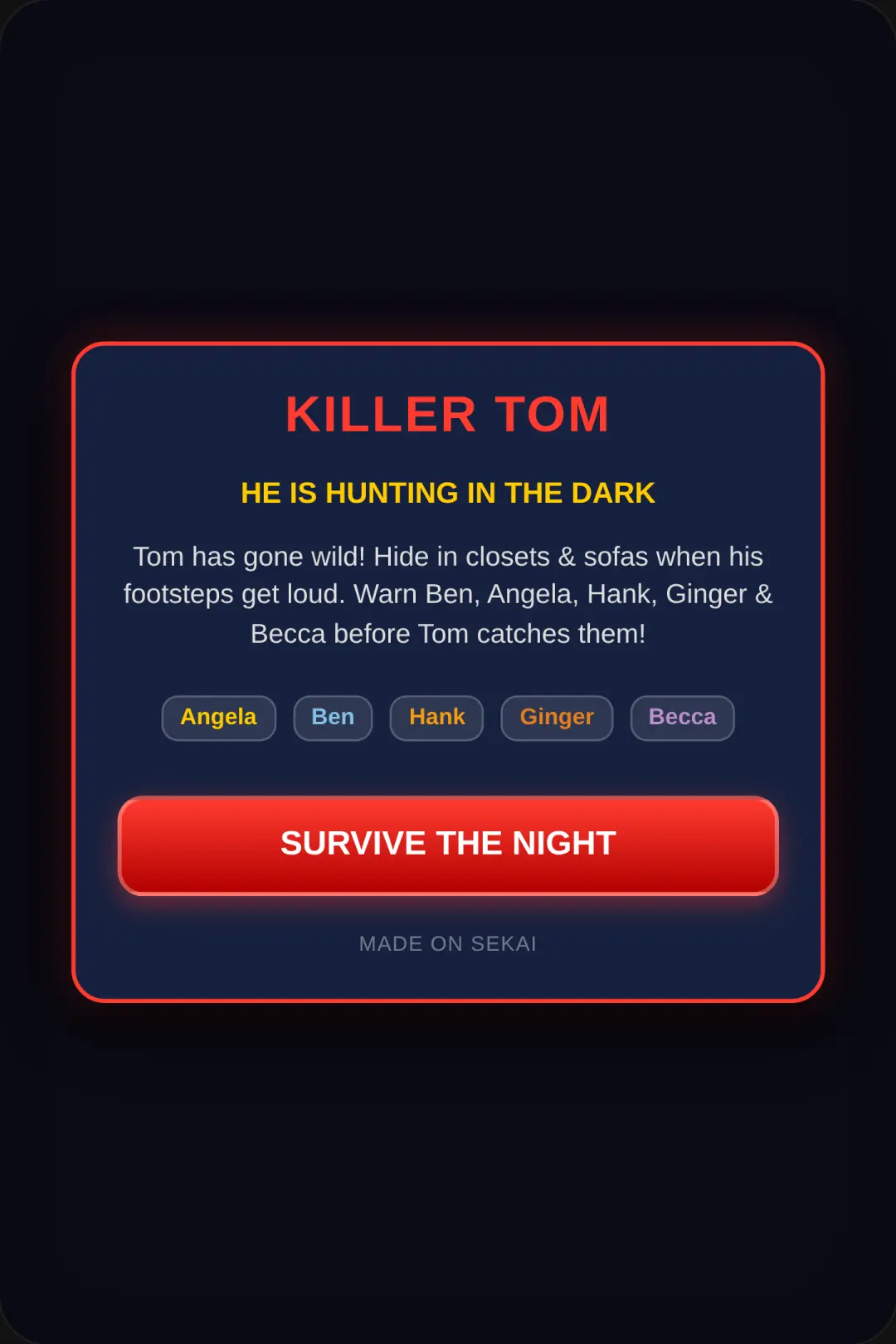 Talking Tom: Killer Hide & Seek cover