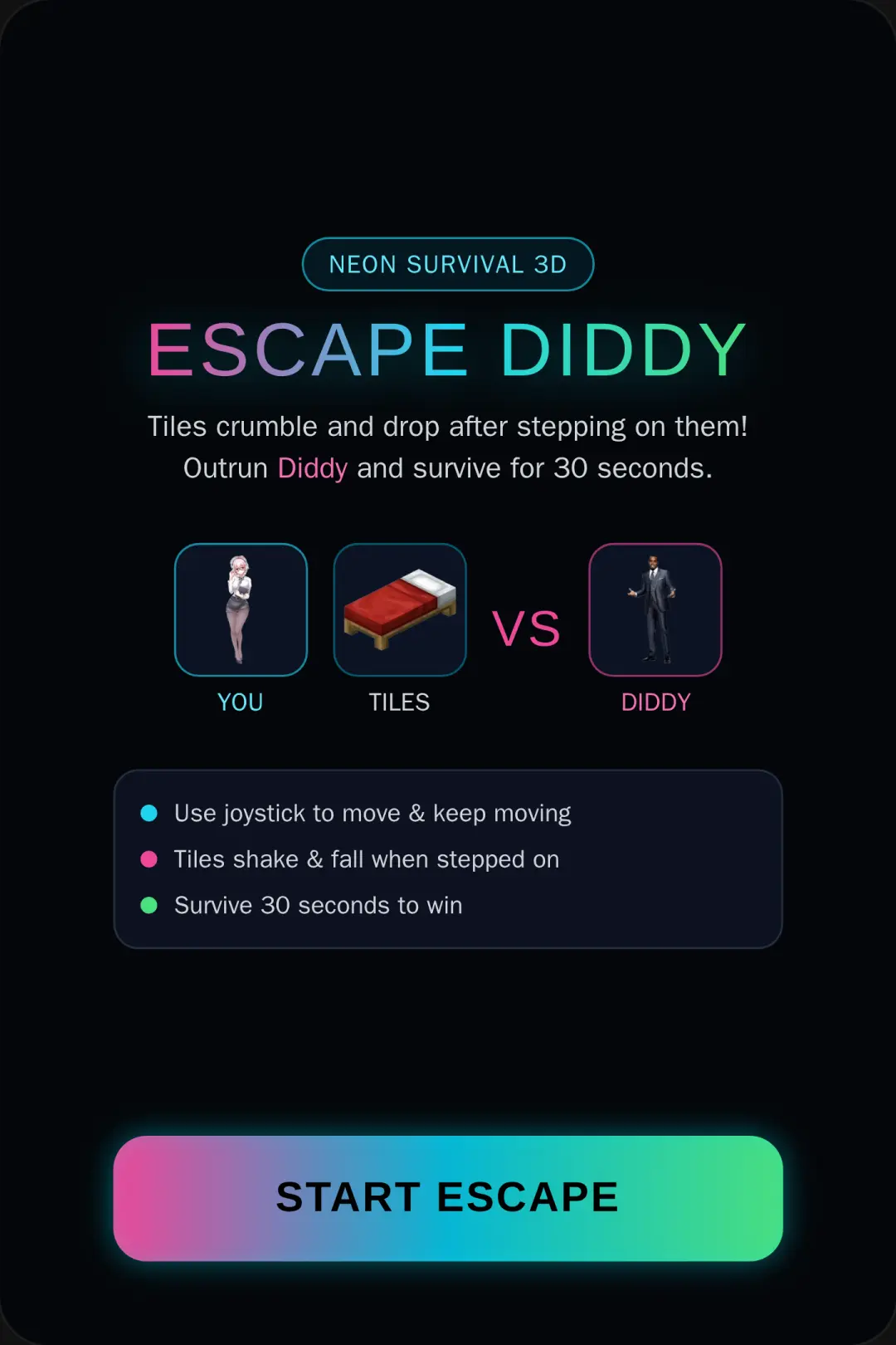 Diddy Tile Chase 3D