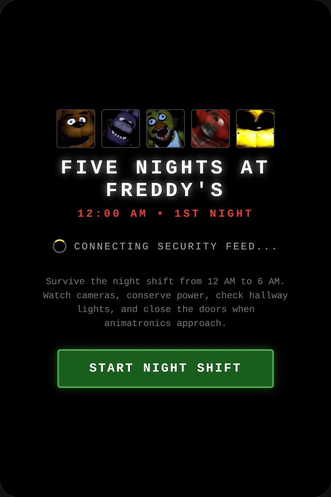 Five Nights at Freddy's 1 (2D) rework cover