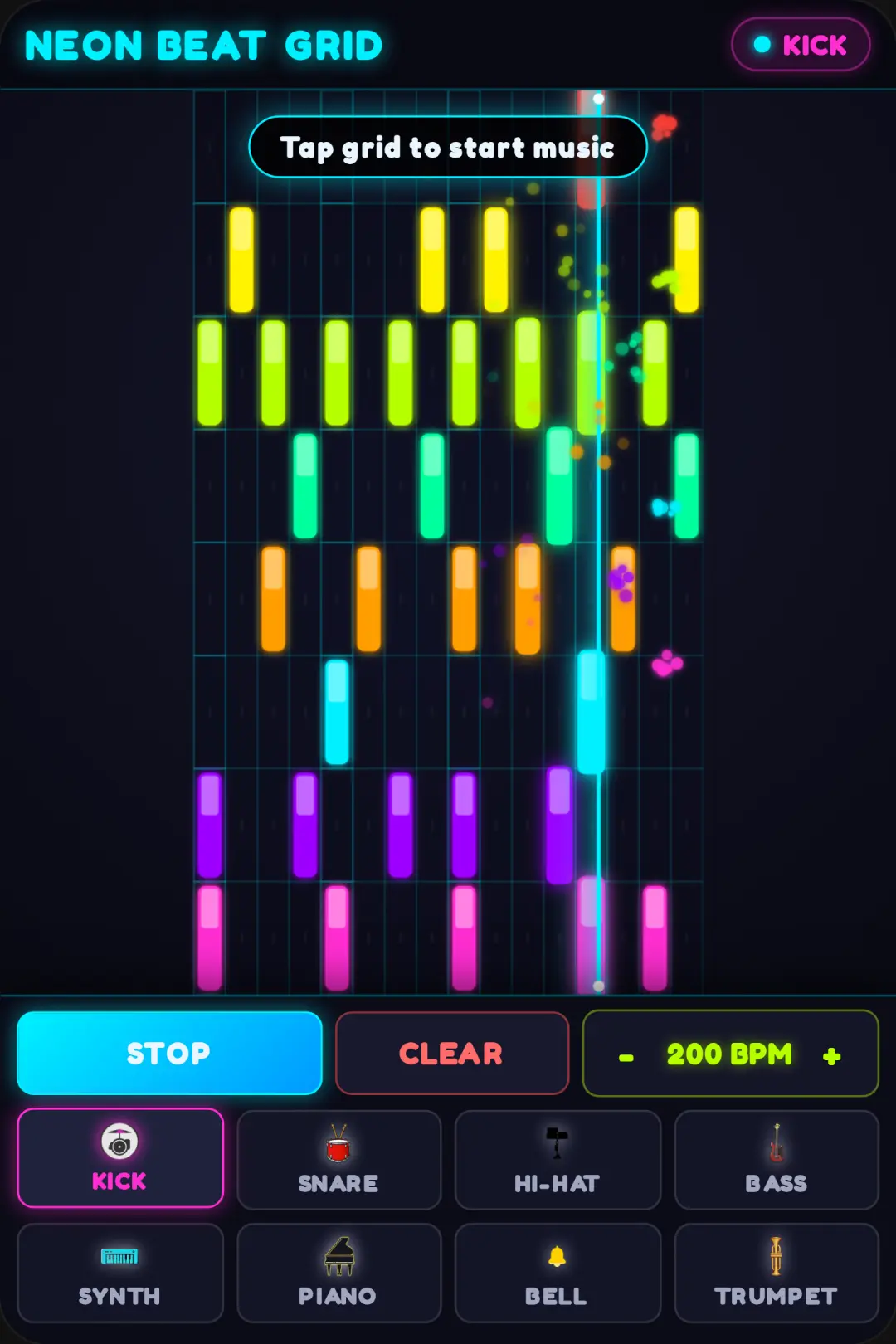 Neon Beat Grid cover