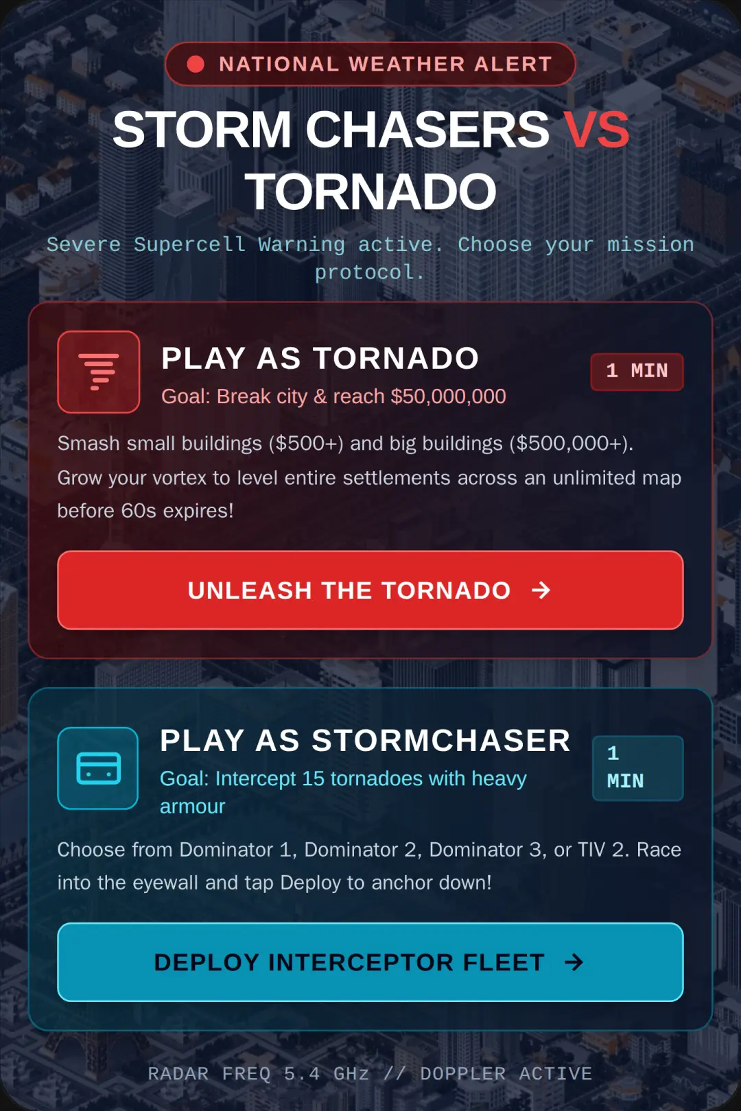 Storm Chasers vs Tornado cover