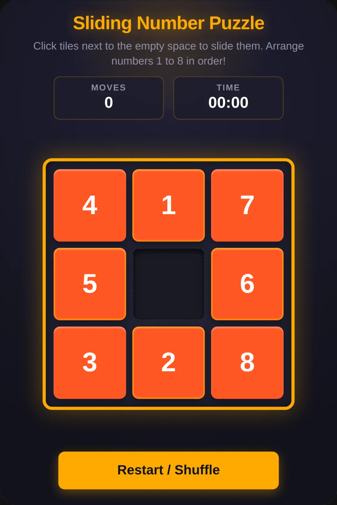 Sliding Number Puzzle cover