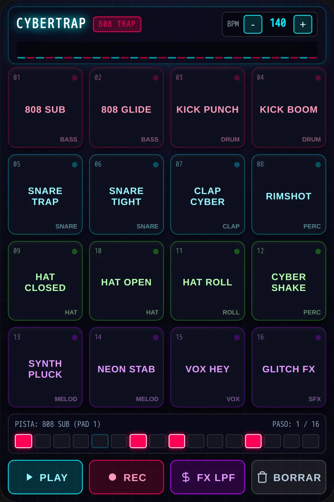 CyberTrap Studio - Neon Beat Pad cover