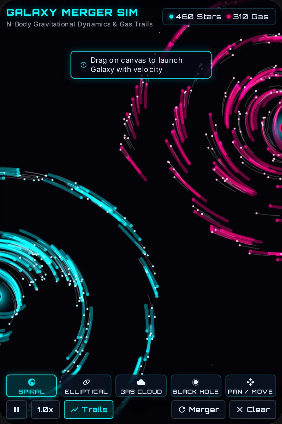 Galaxy Simulator merger SPH physics cover