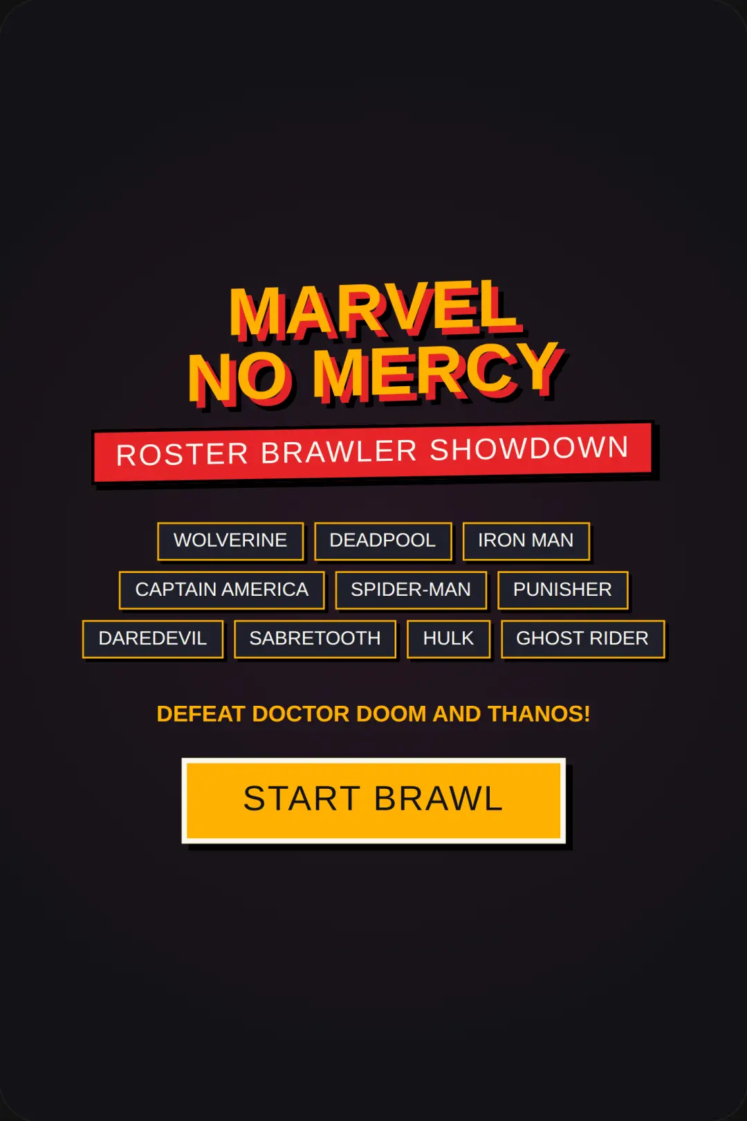 Marvel No Mercy: Comic Brawler cover