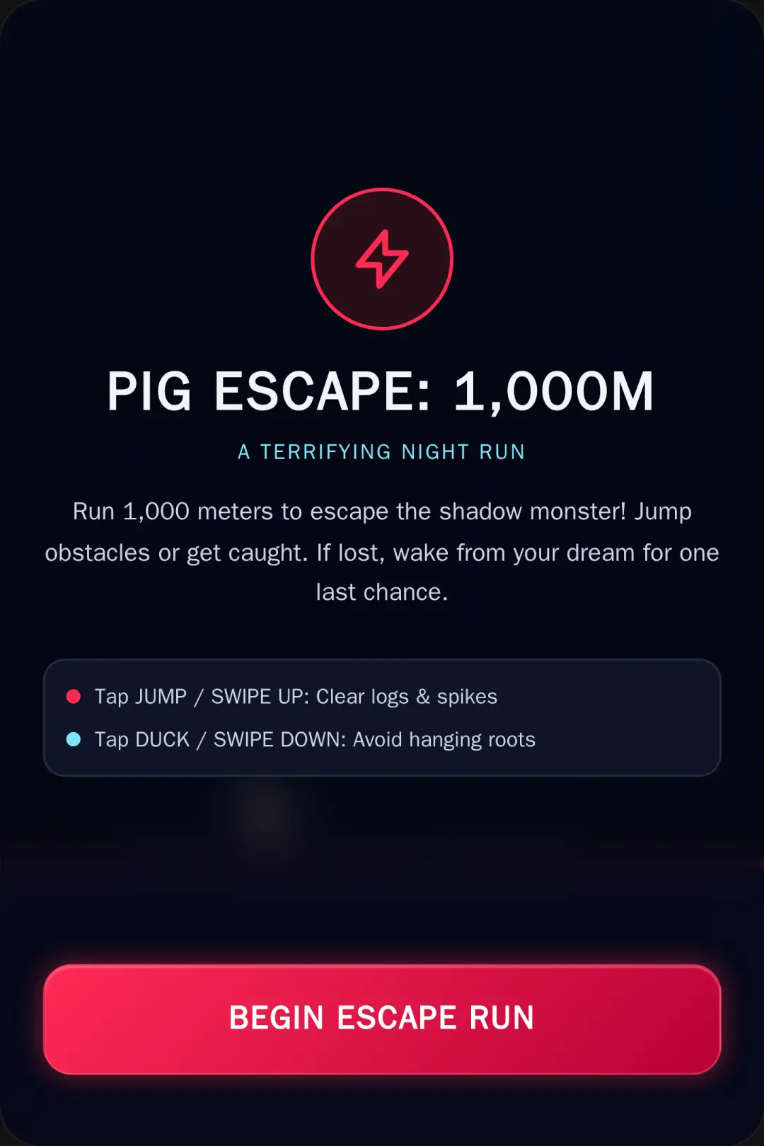 Pig Survival Escape: 1000m cover