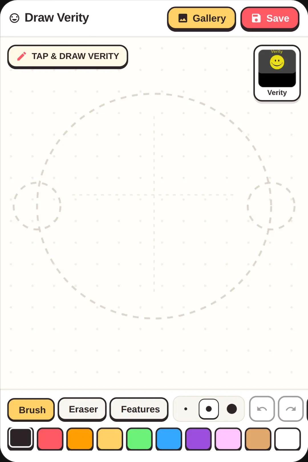 Draw Verity's Face cover