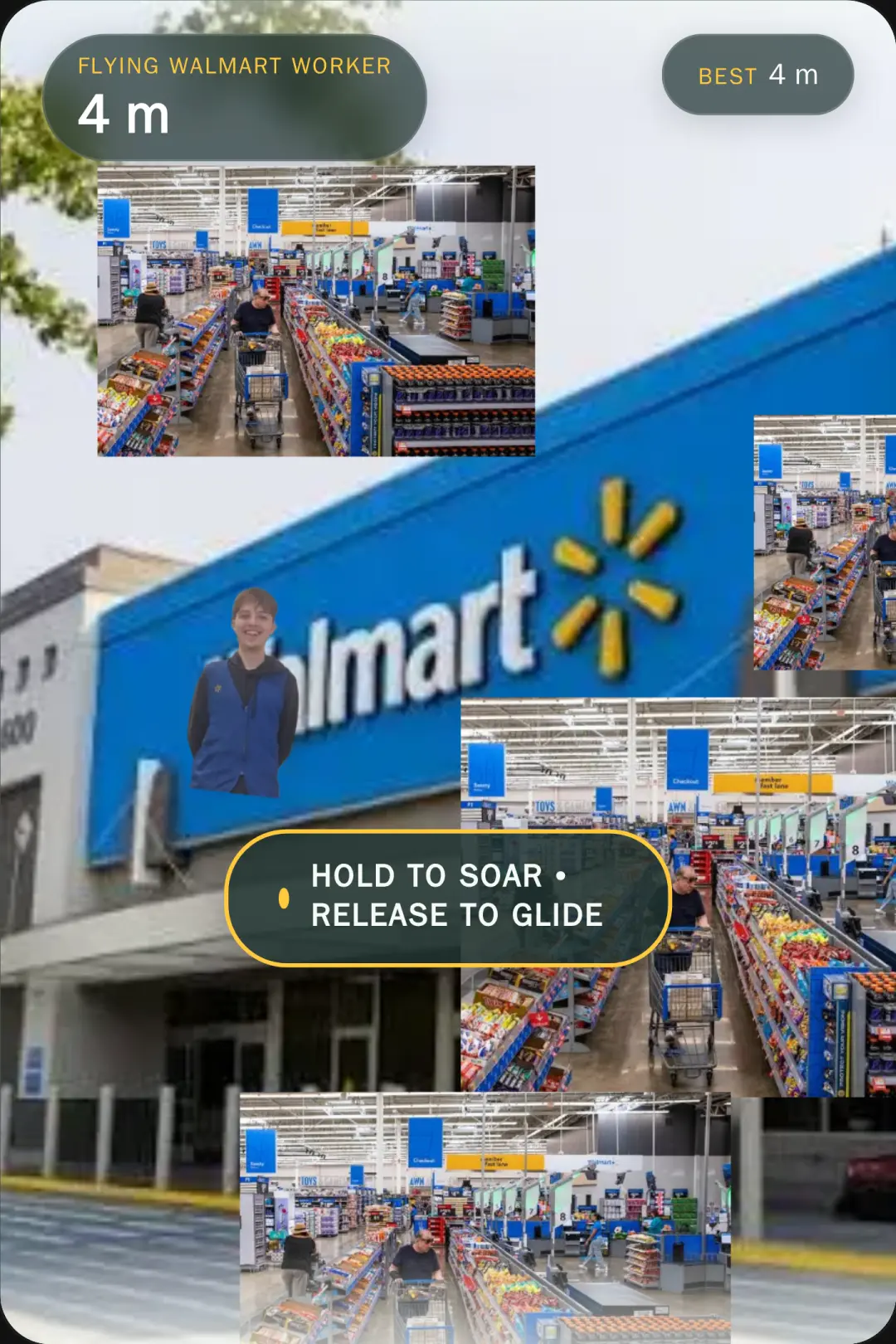 Flying Walmart Worker cover