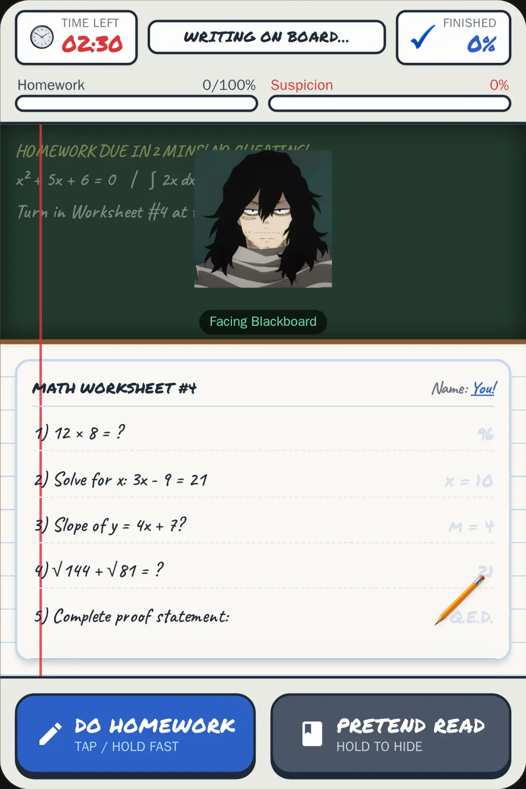 Homework Panic: Don't Get Caught! cover