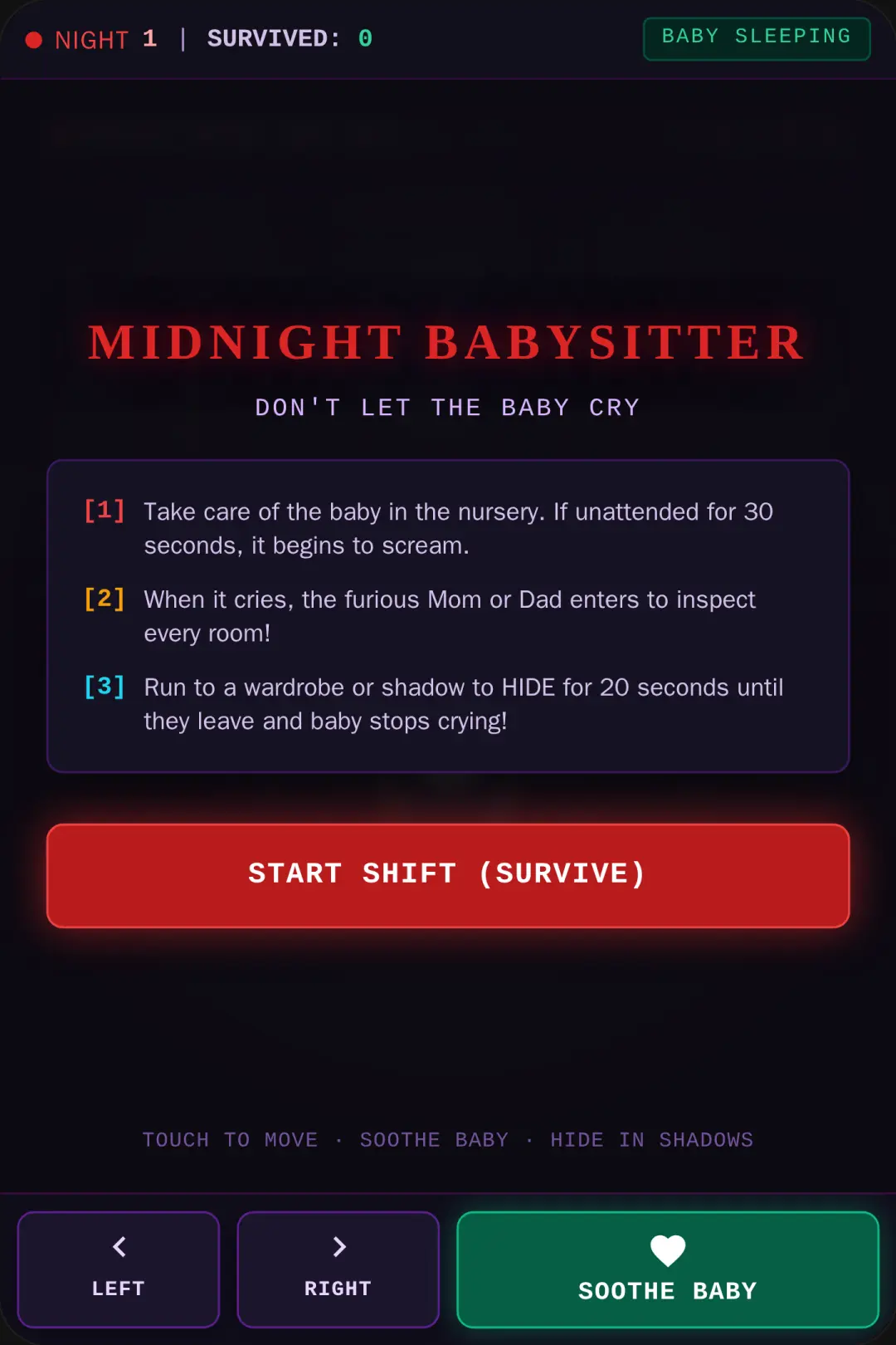 Midnight Babysitter tip don’t let it cry cover