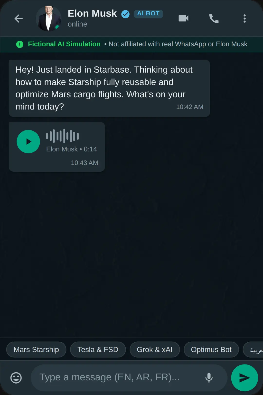 Elon Musk WhatsApp AI Chat cover