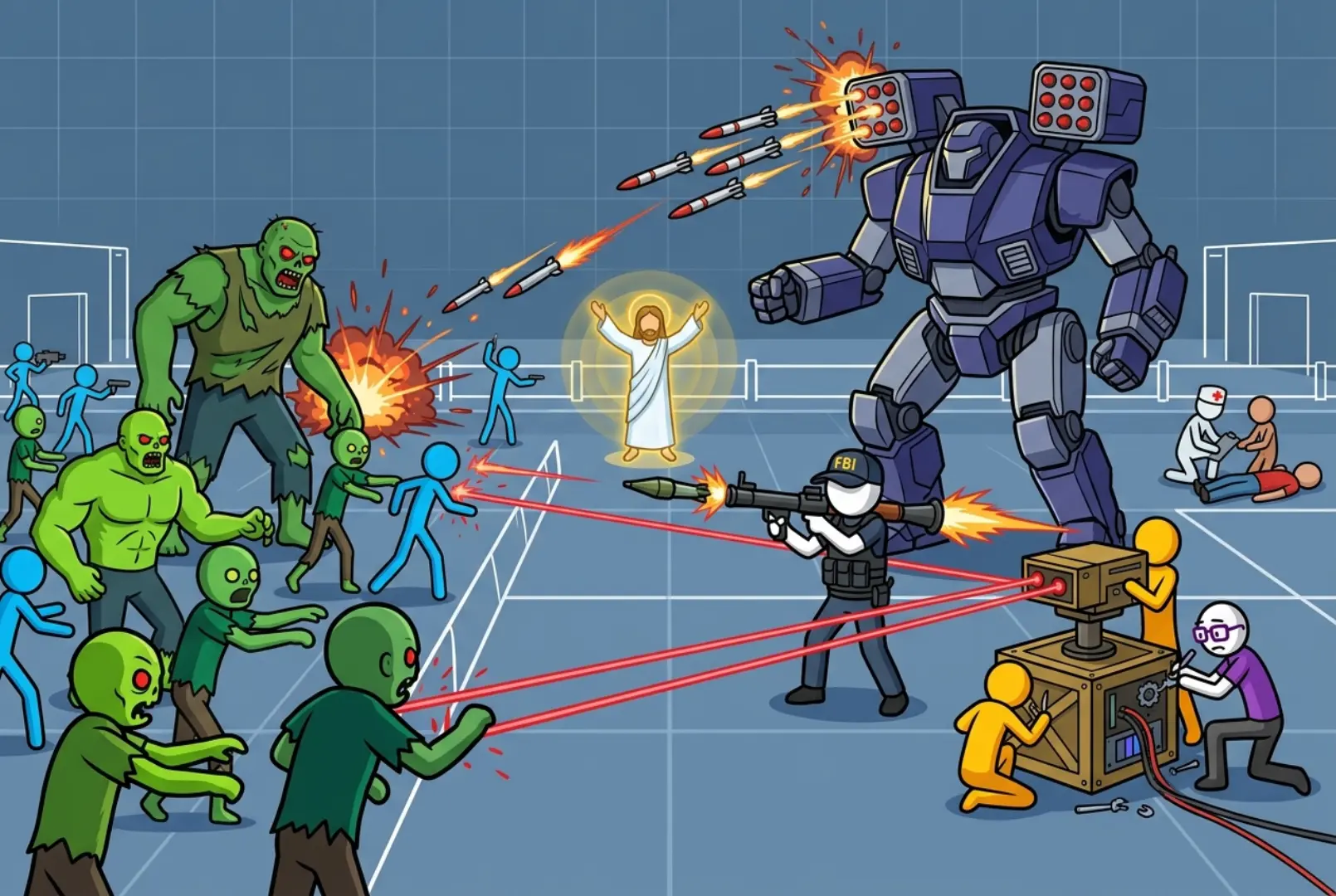 Stickman Sandbox - Turret and Special Characters