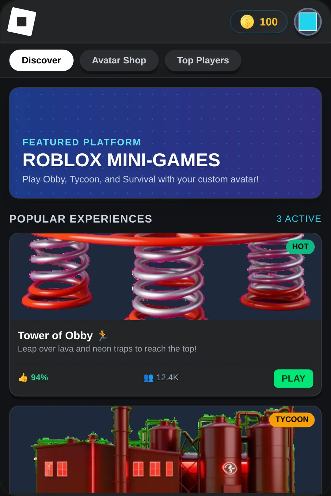 Roblox Mini-Games World cover