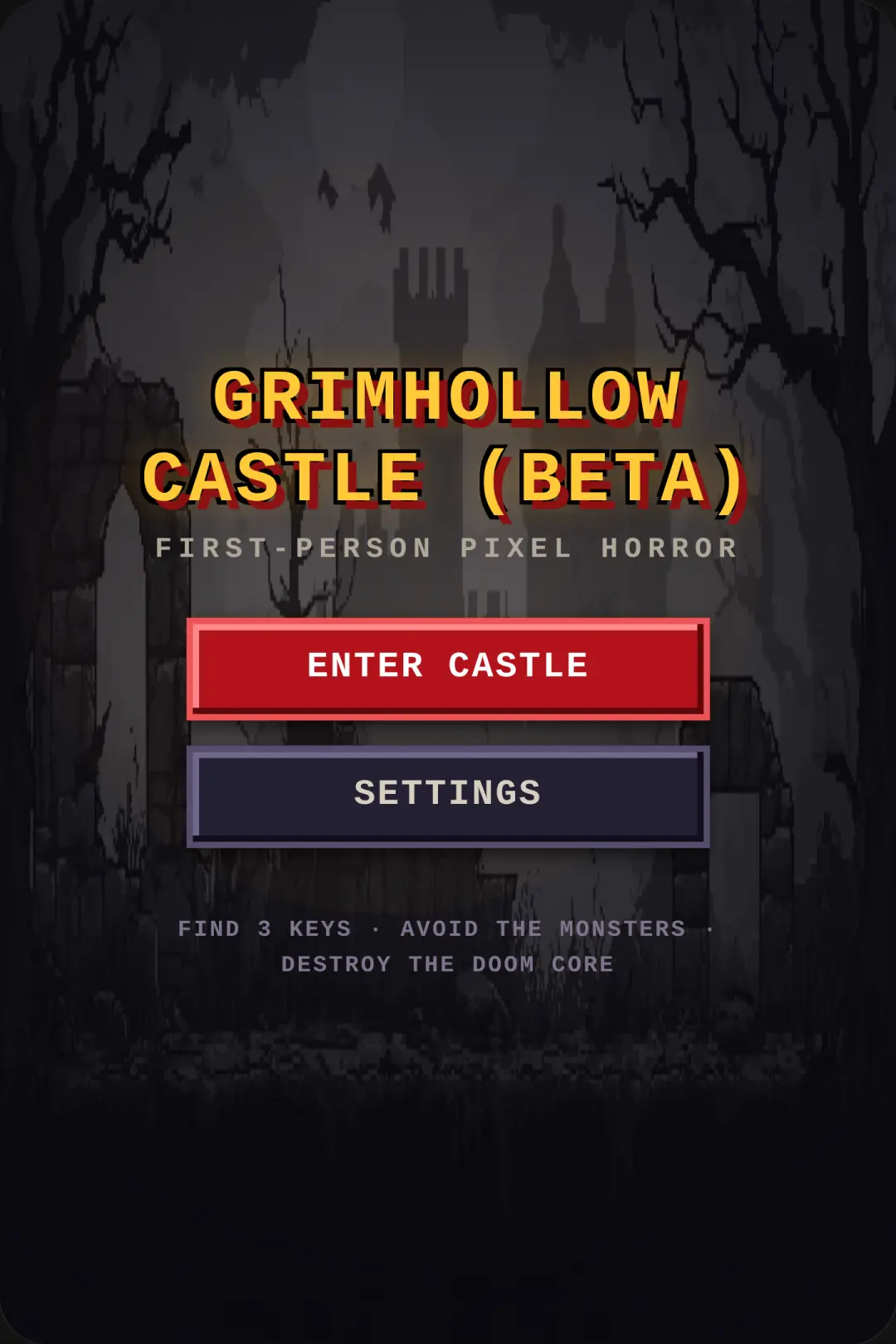 Grimhollow Castle Beta- 3D Pixel Horror cover
