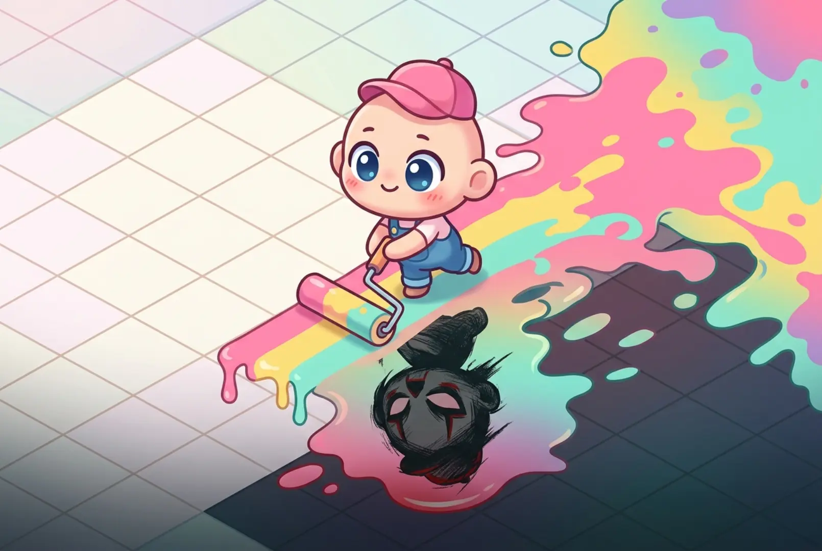 Chibi Paint Roller! (ちびペイントローラー。楽しいゲーム!)