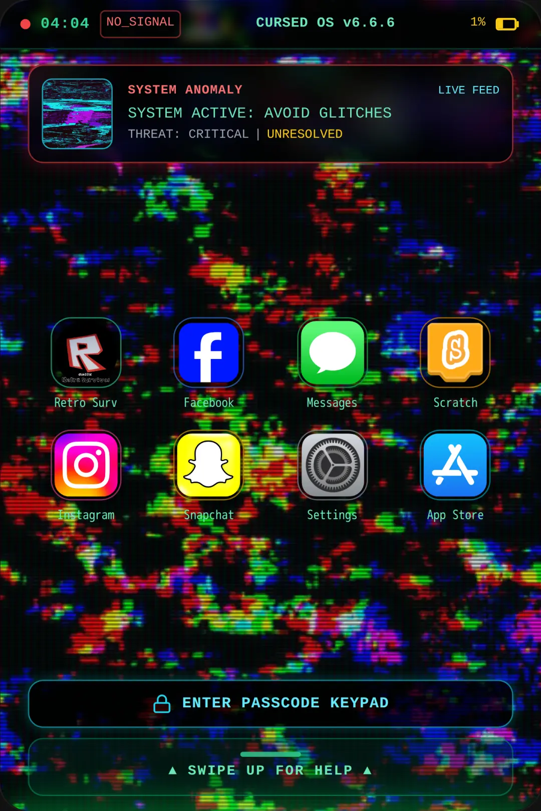 Cursed Glitch Phone cover