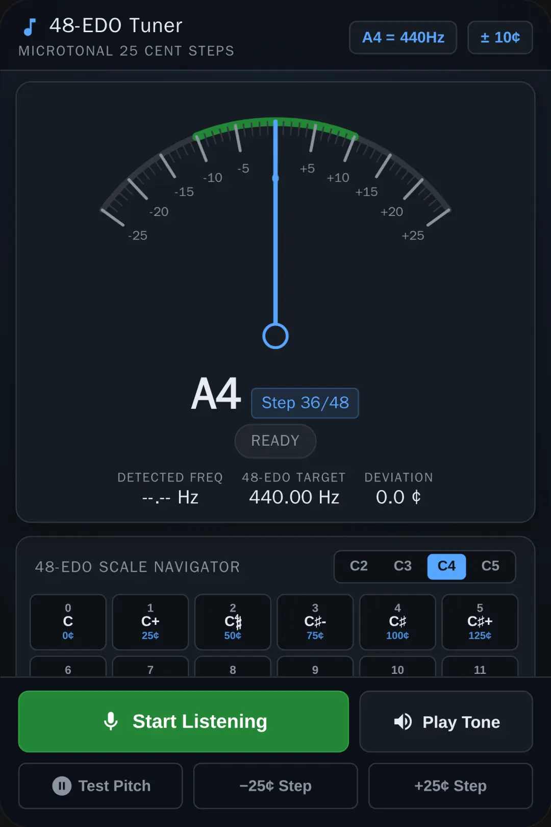 48-EDO Microtonal Tuner cover