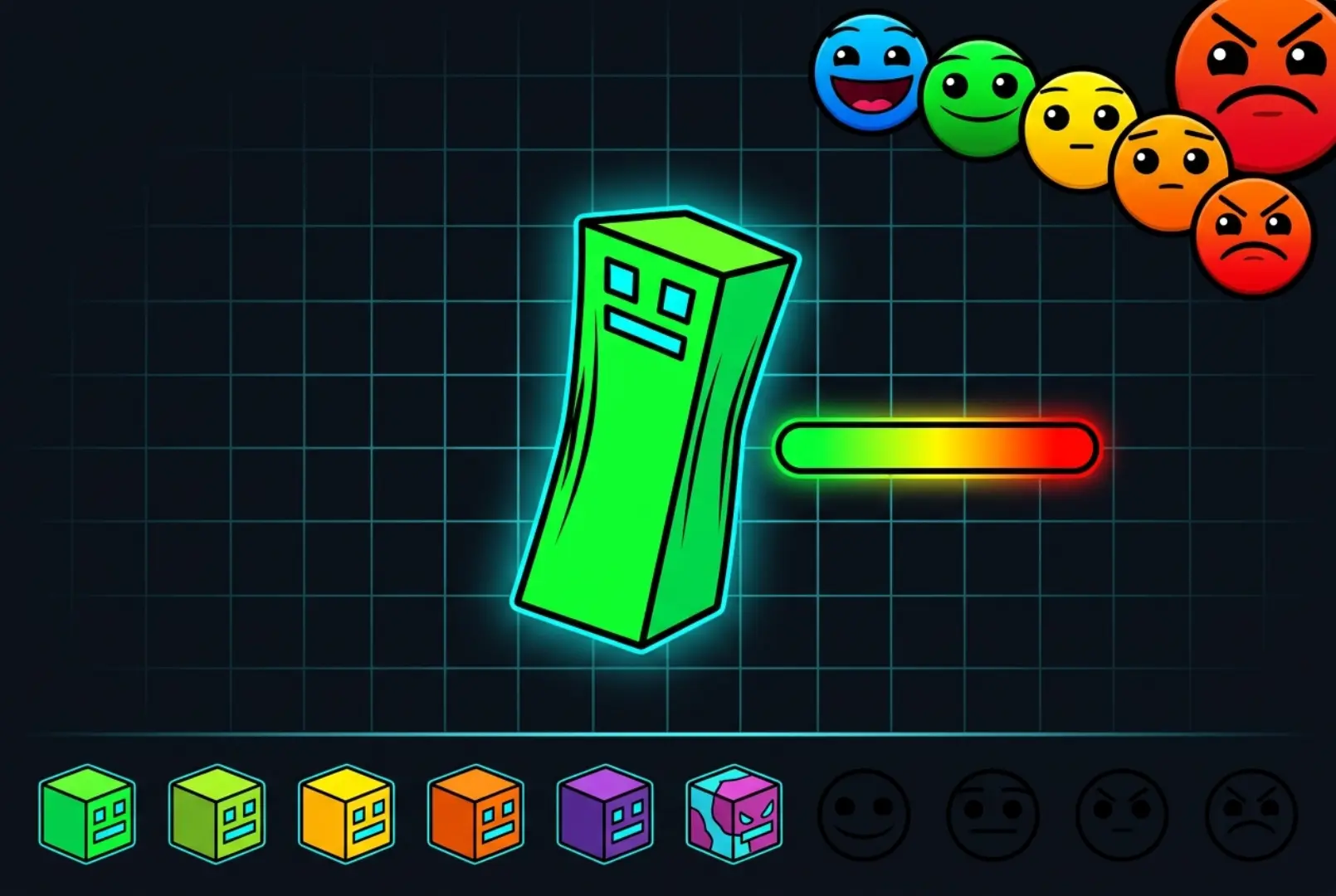 Geometry Dash Cube And Difficulty Stretcher