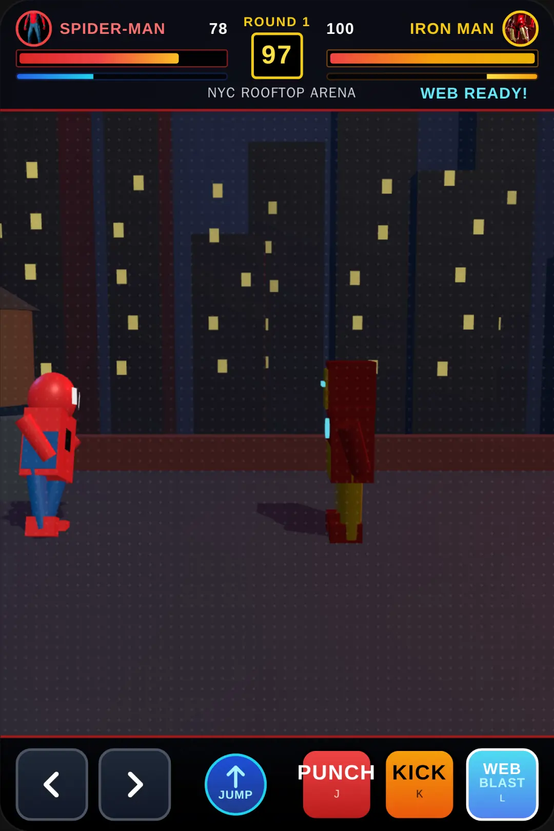 Spider-Man vs Iron Man - 3D Rooftop Showdown cover