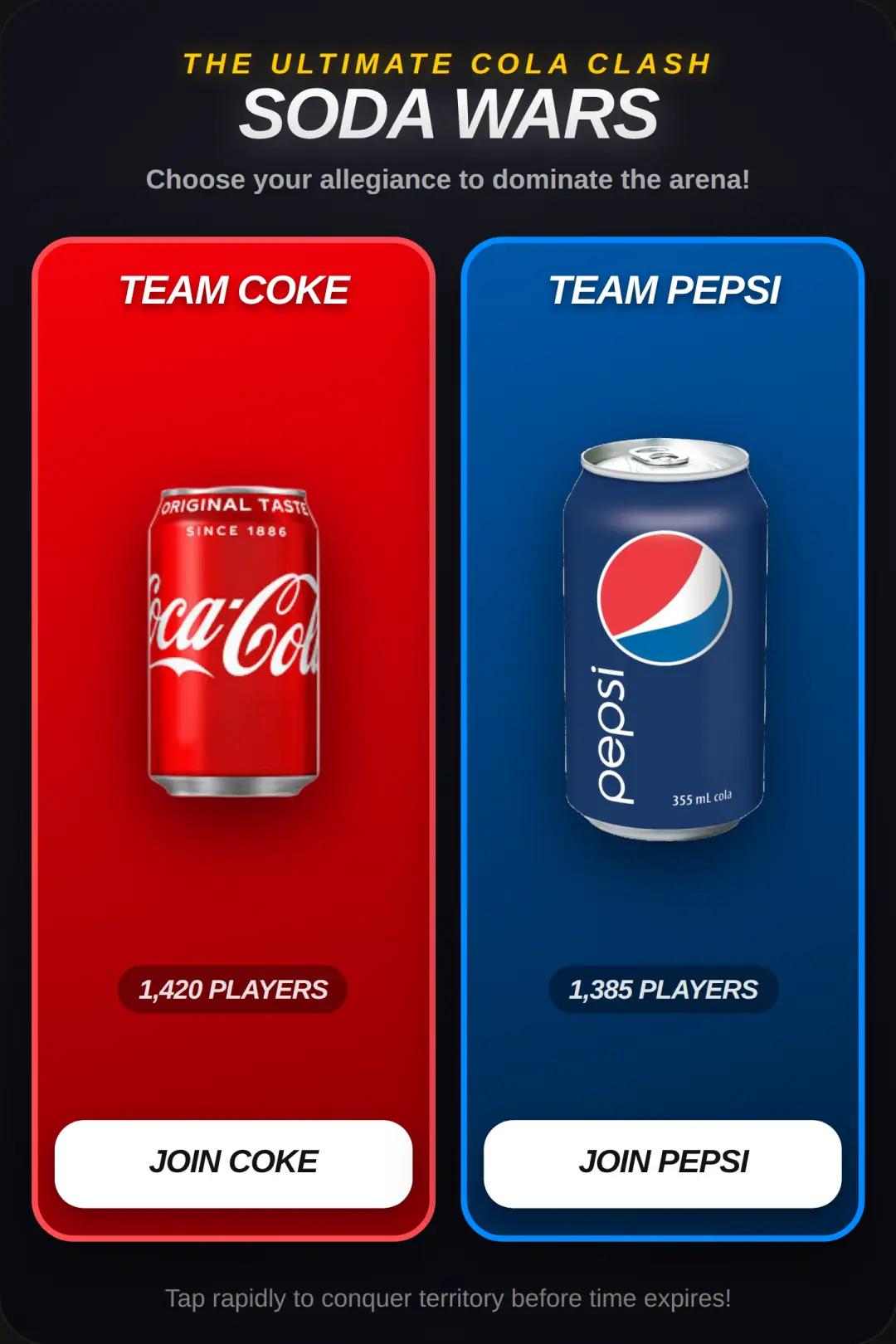Team Coke vs Team Pepsi - Soda Wars cover