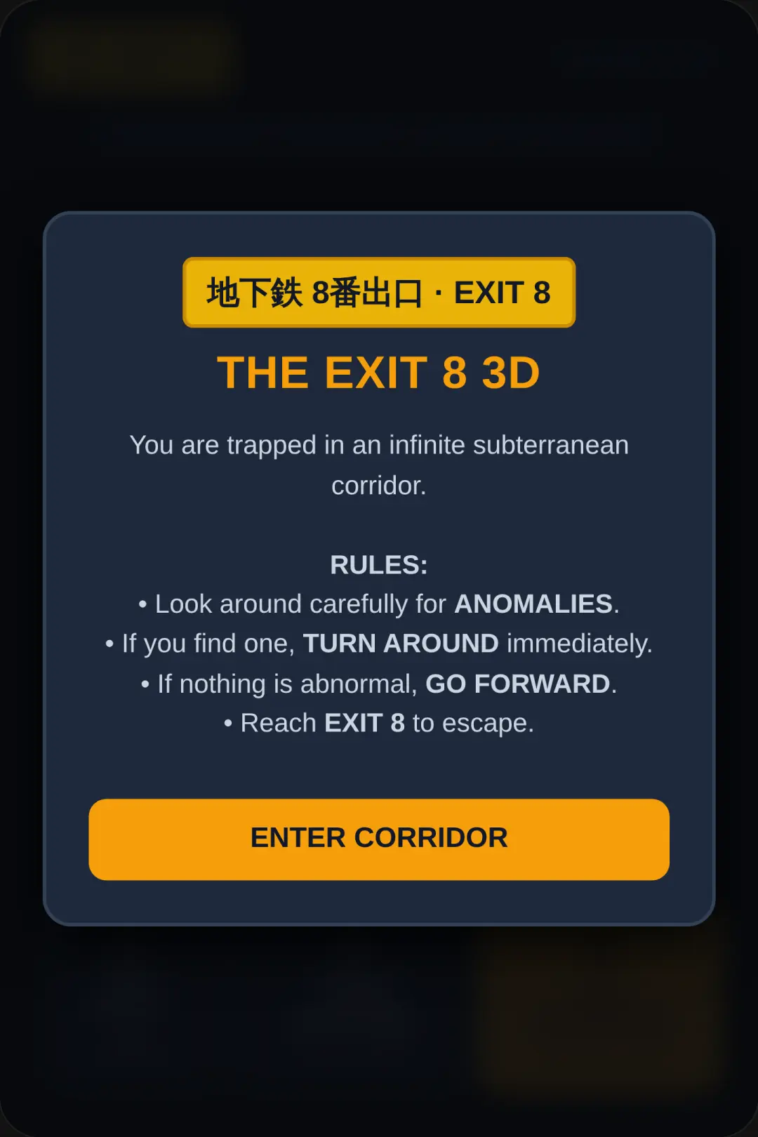 The Exit 8 3D cover