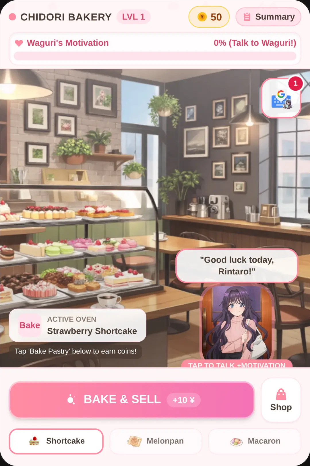 Waguri's Cozy Bakery Tycoon cover