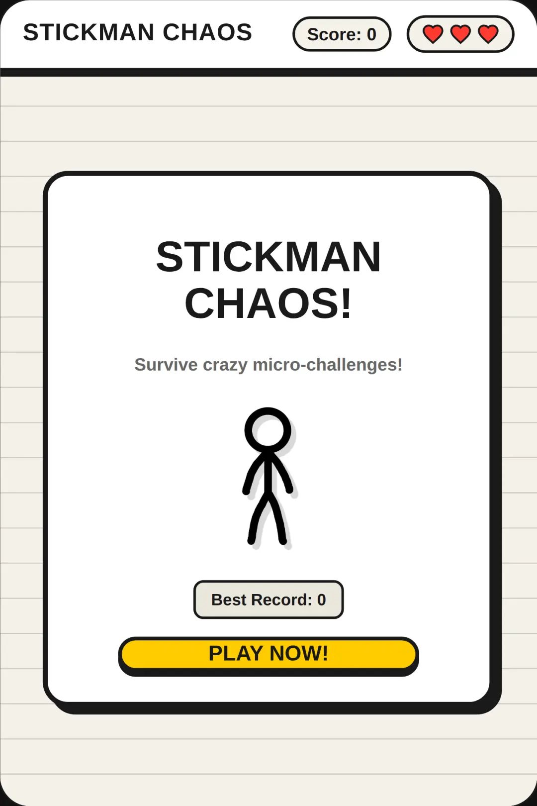 Stickman Chaos: number one cover