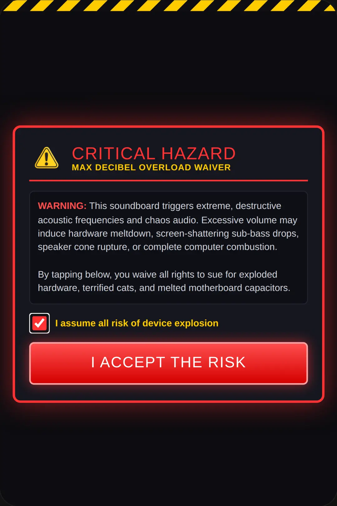 Sound Hazard: Computer Explosion Warning cover