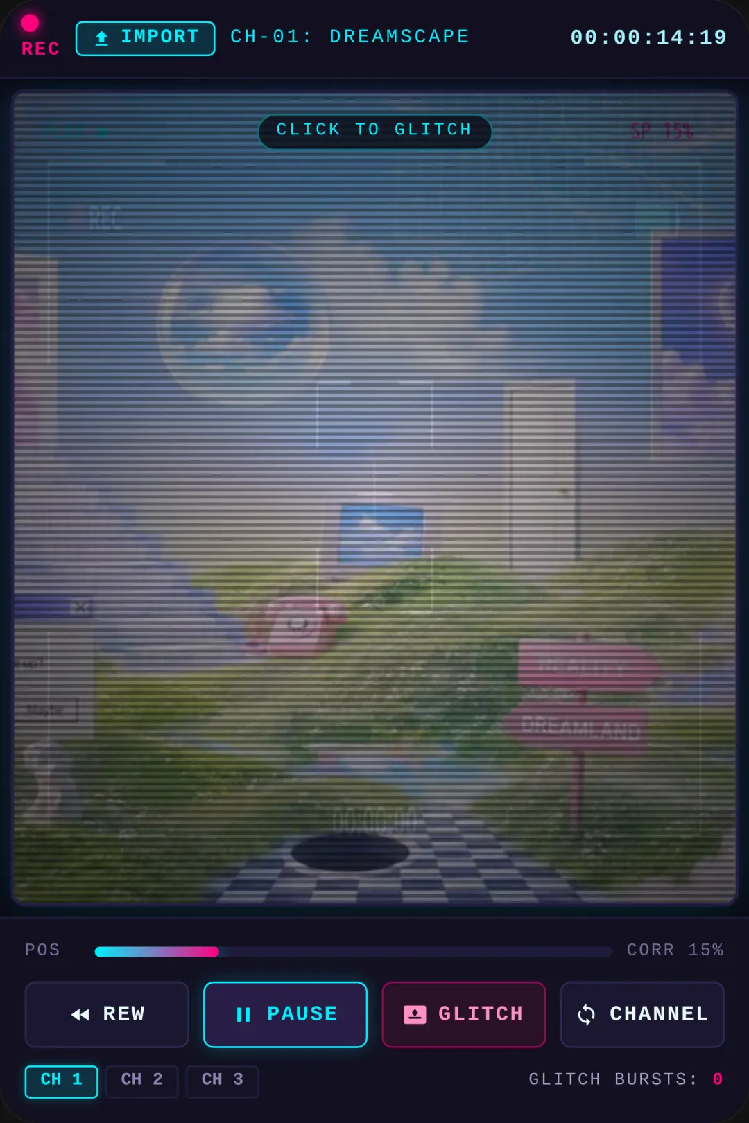 Glitch a photo or video cover