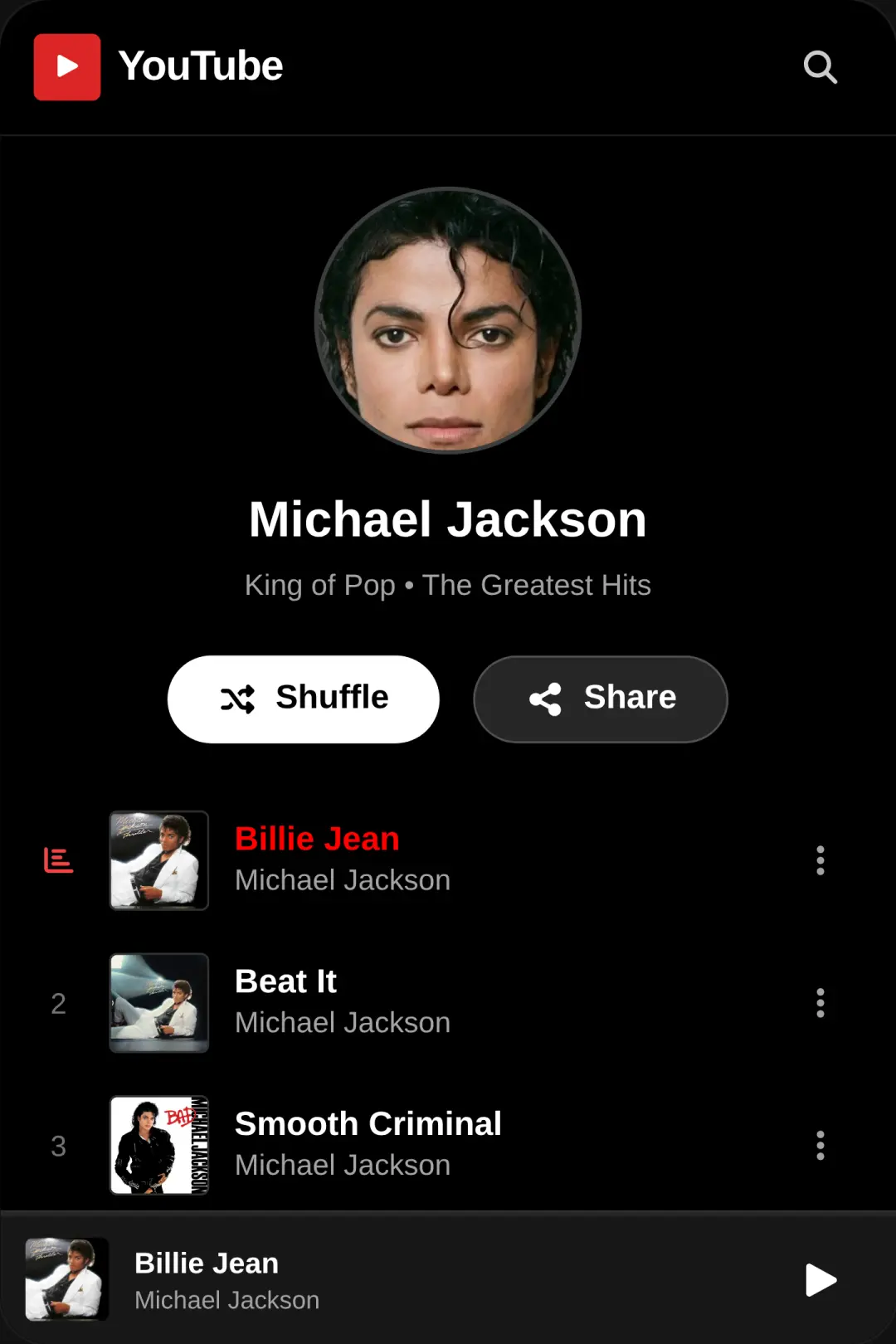YouTube: Michael Jackson cover