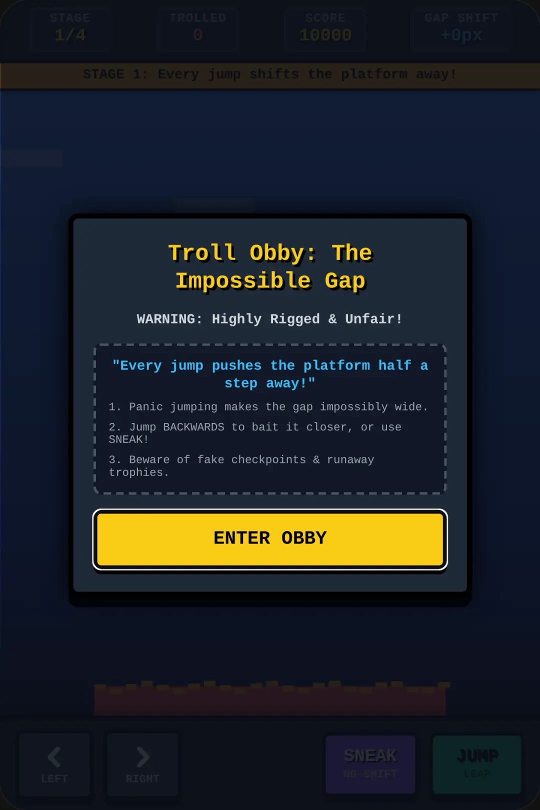 Troll Obby: The Impossible Gap cover
