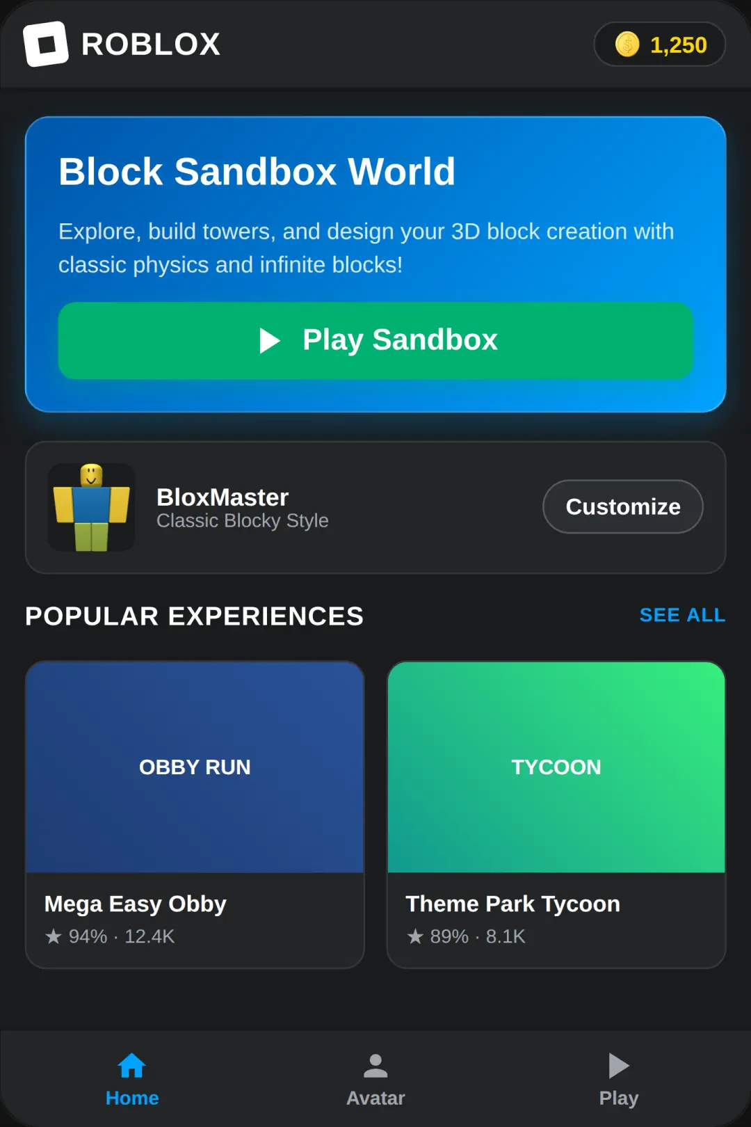 ROBLOX Sandbox & Hub cover