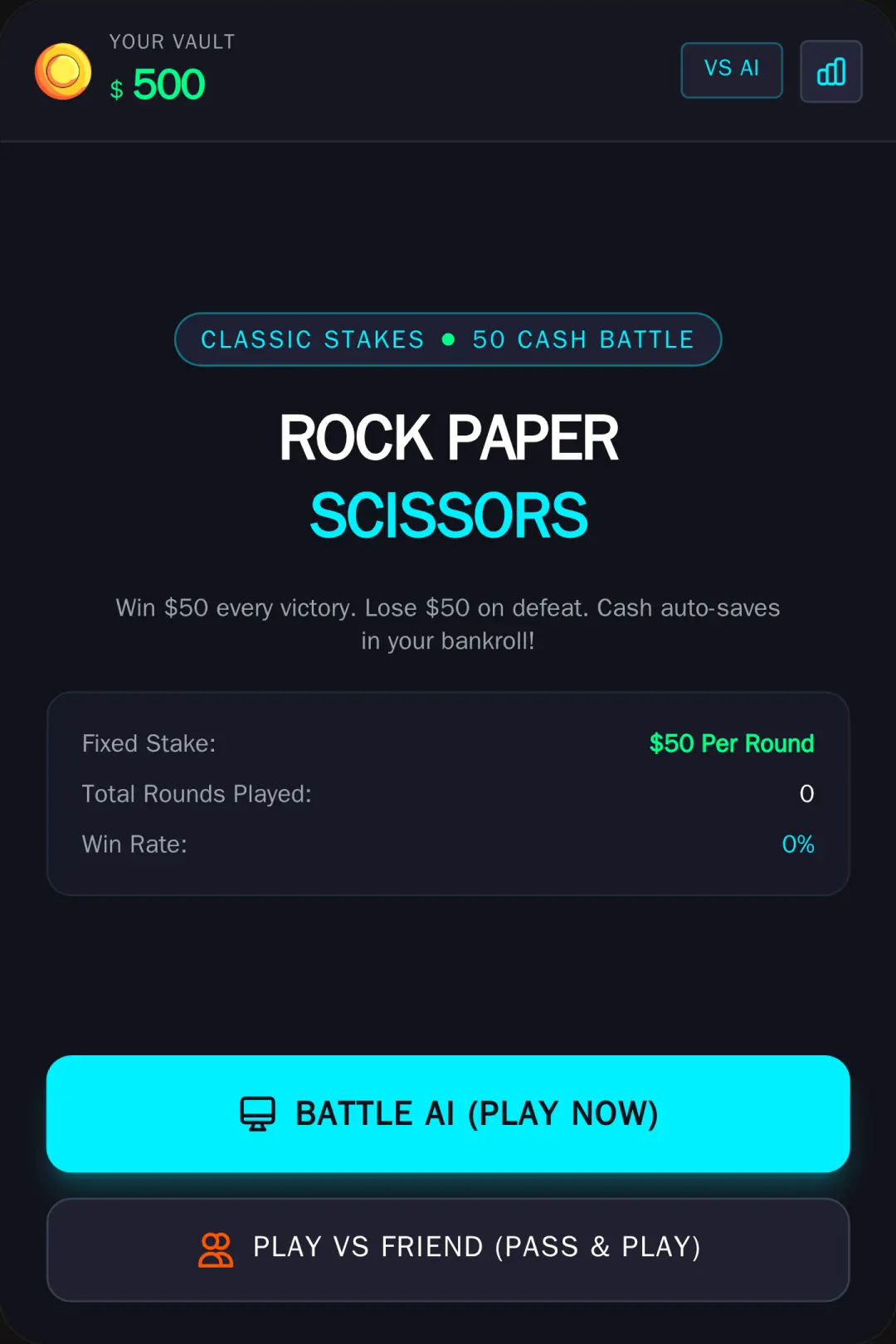 Rock Paper Scissors Cash Battle cover