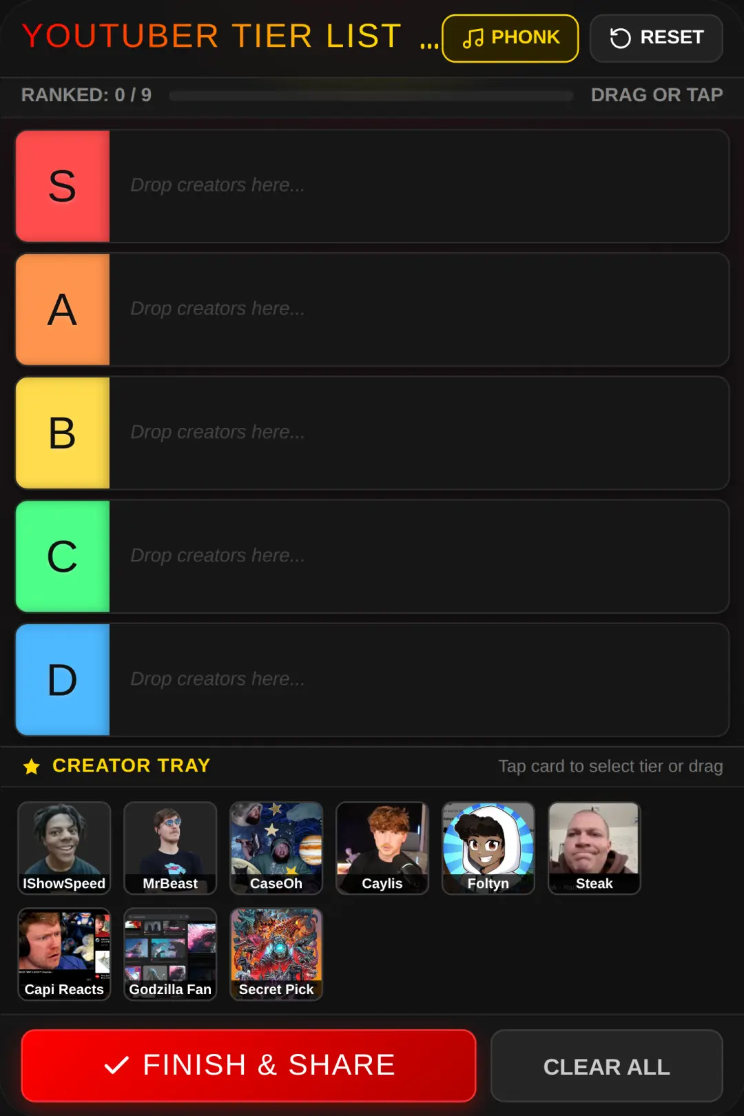YouTuber Tier List Creator cover