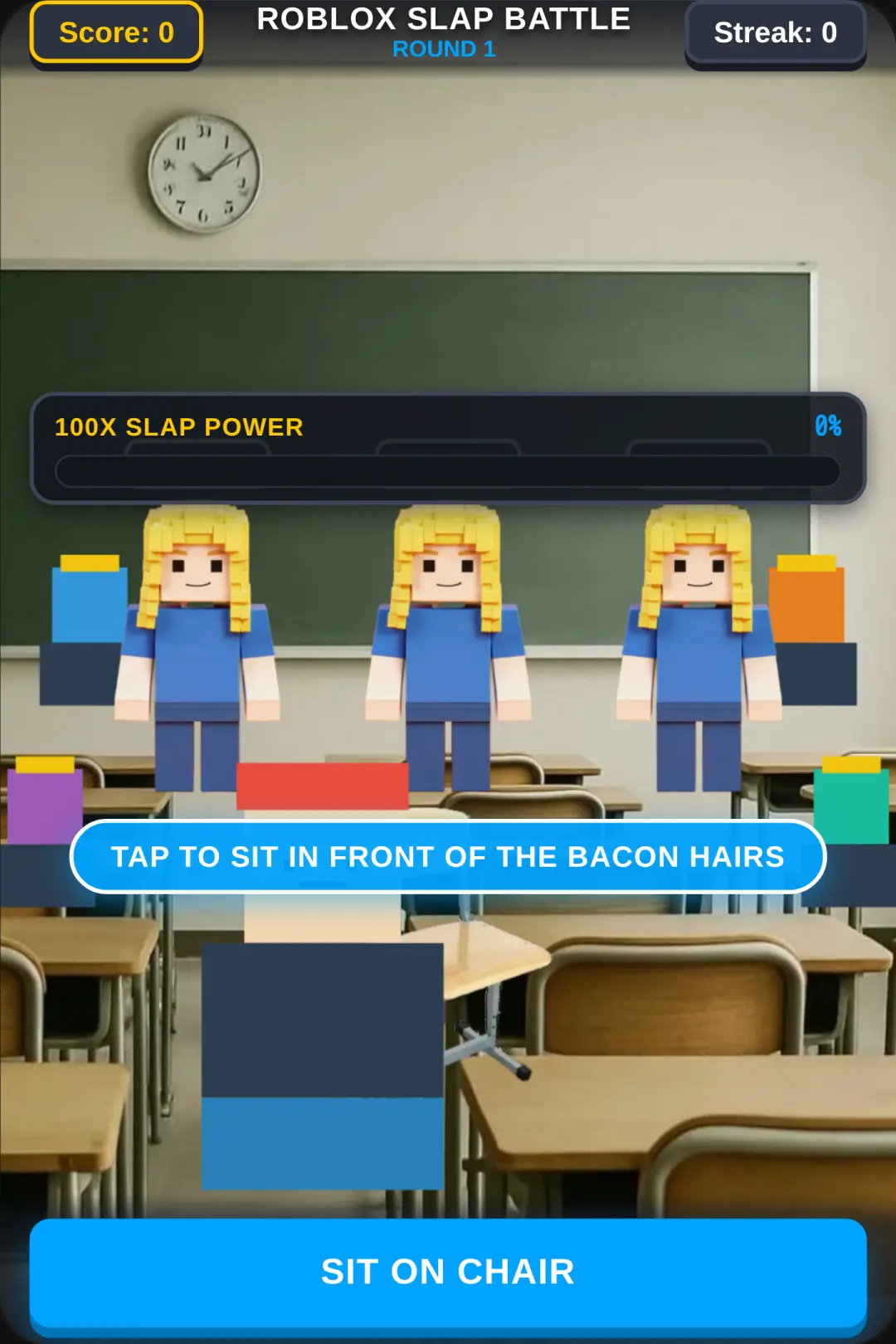Roblox Bacon Hair Classroom Slap cover