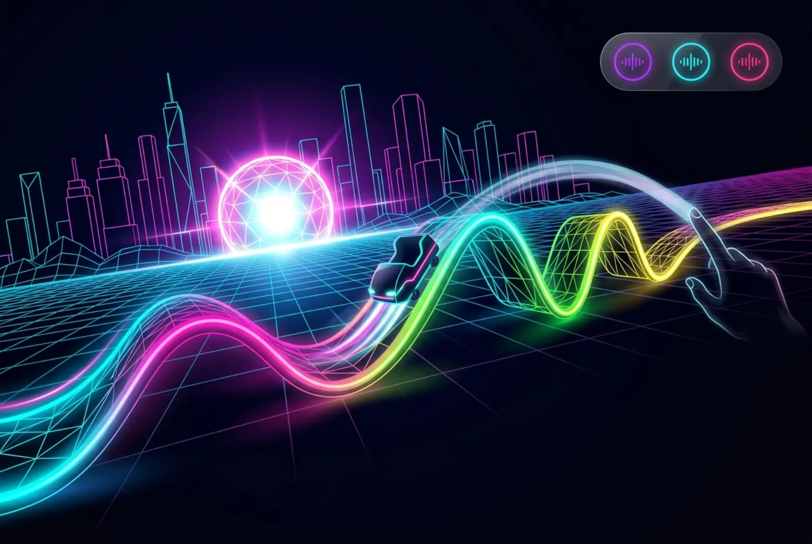NEON SOUND COASTER: DRAW AND RIDE
