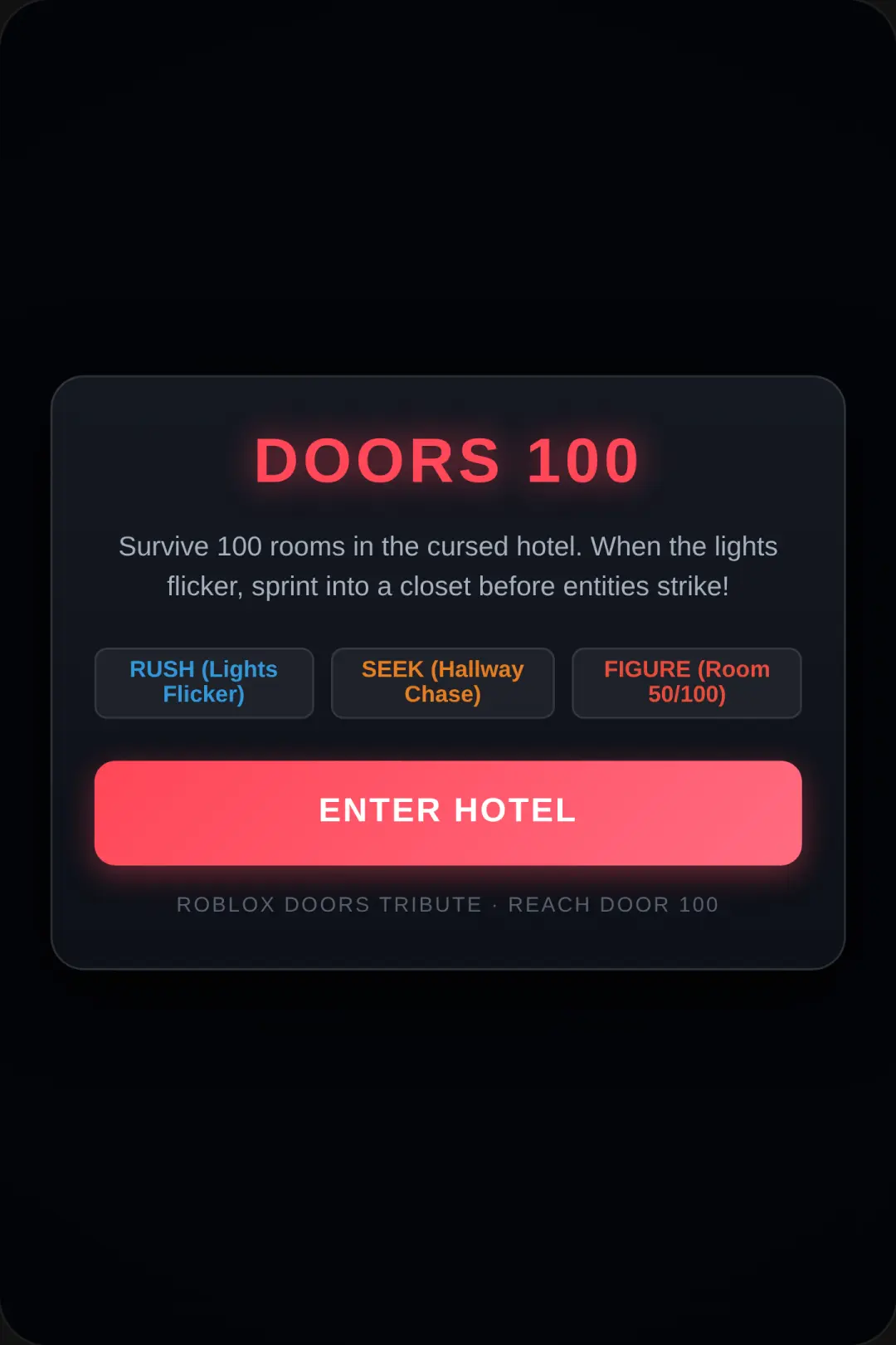 DOORS 100: Horror Survival cover