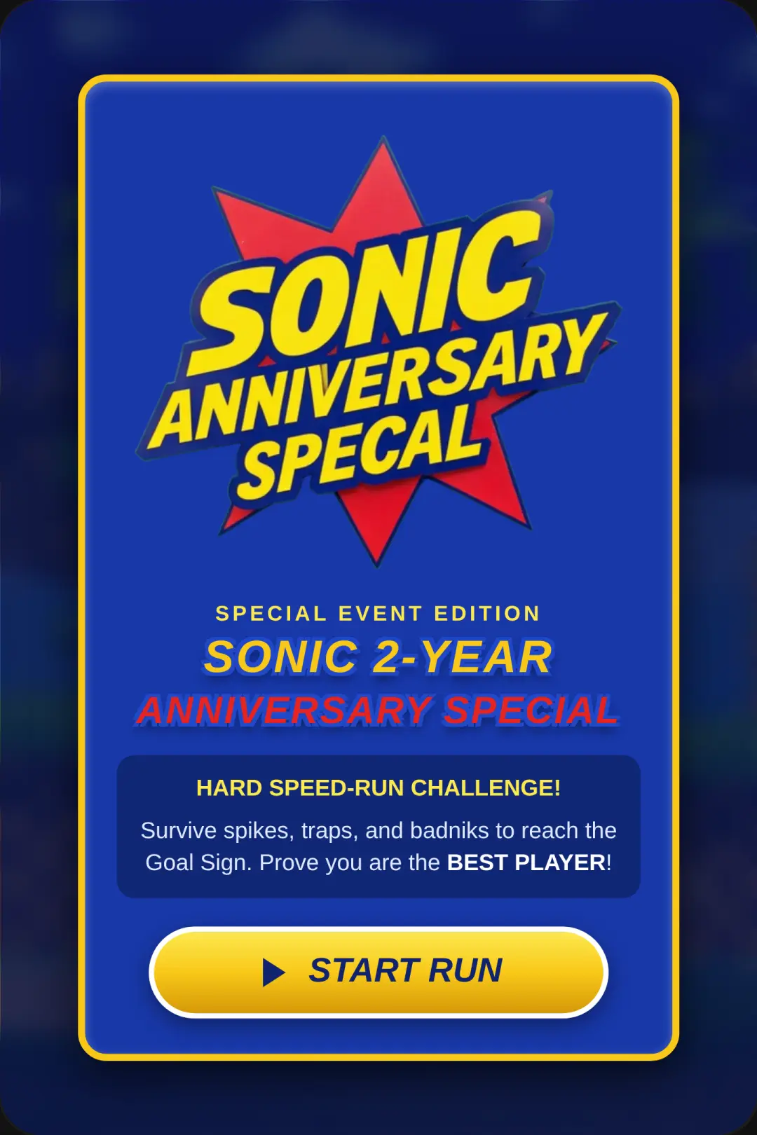 My two year anniversary special Sonic game cover