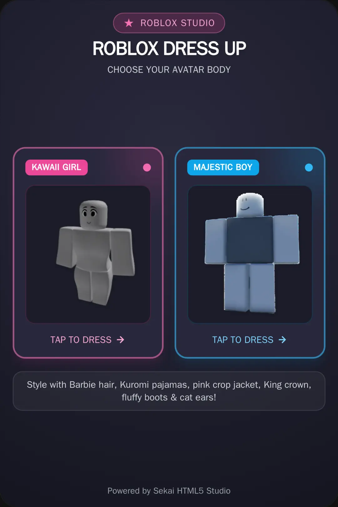 dress up roblox robyx doll cover