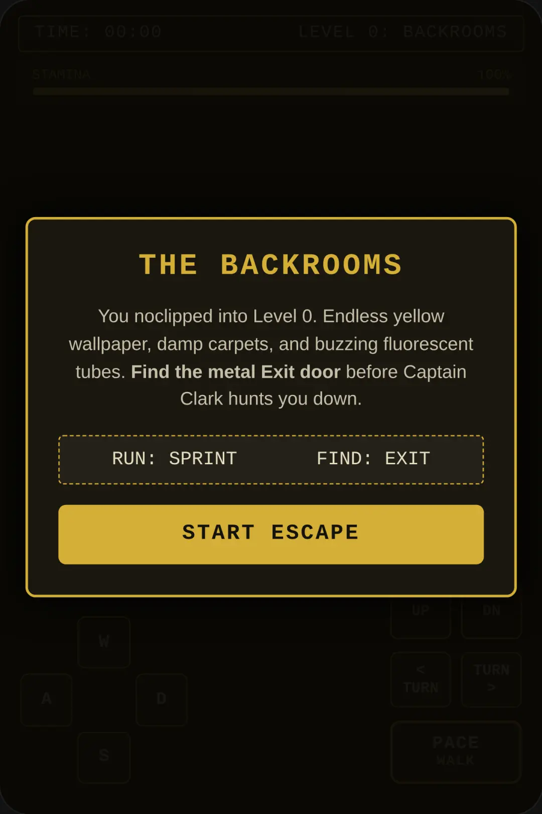 Escape the backrooms cover