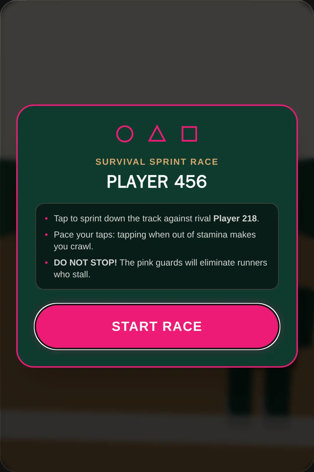 Player 456: 3D Sprint Run cover