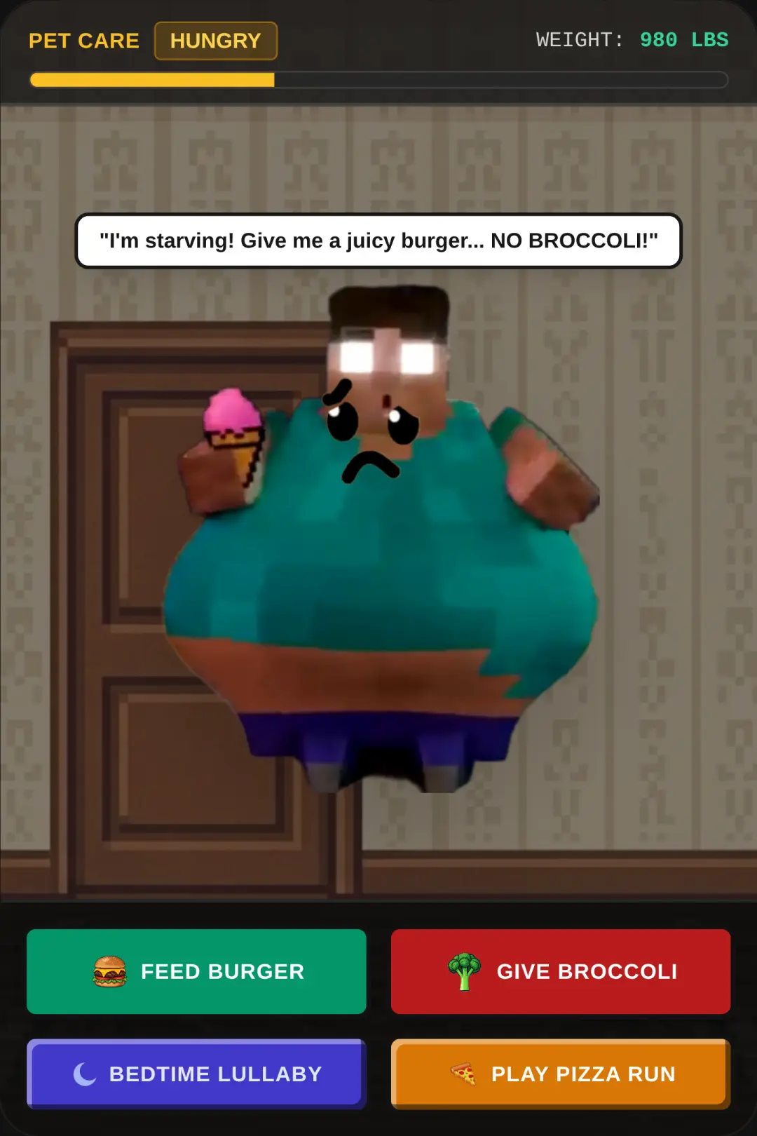 Fat Herobrine Pet cover