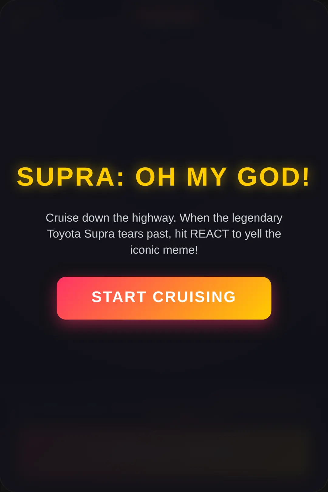 Toyota Supra - Oh My God! cover