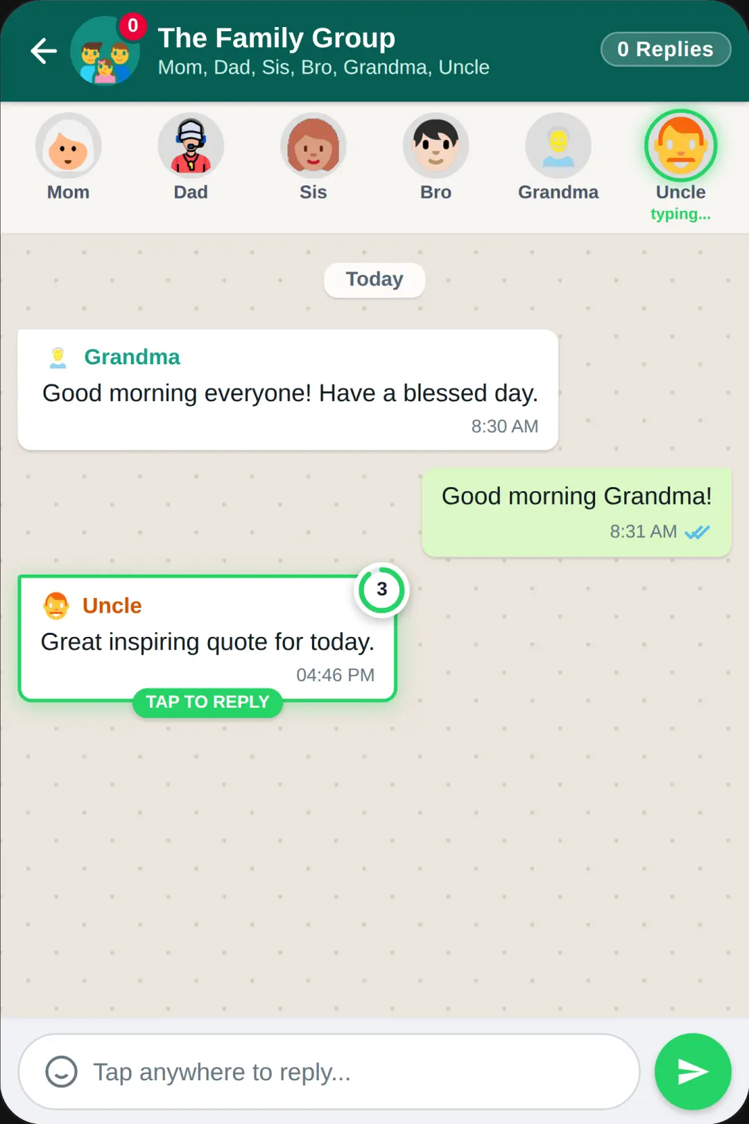 Family Chat - WhatsApp Rush cover