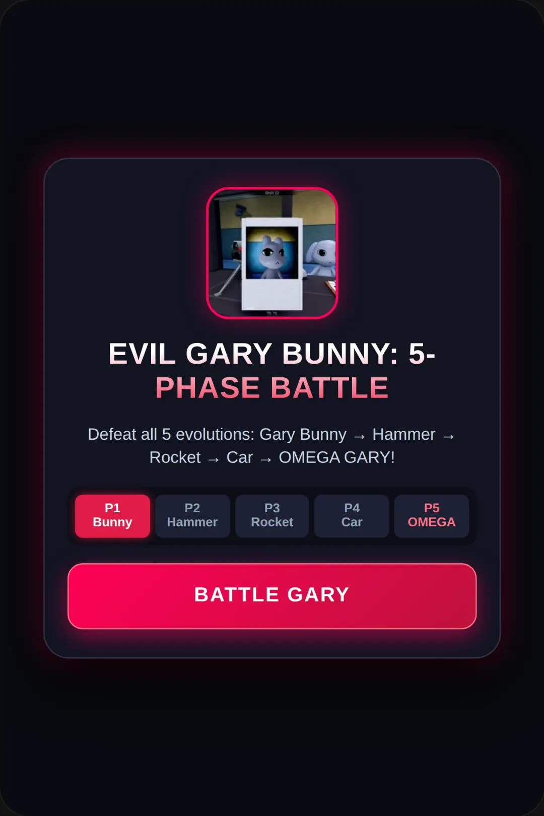 Evil gary bunny battle 2.0 cover